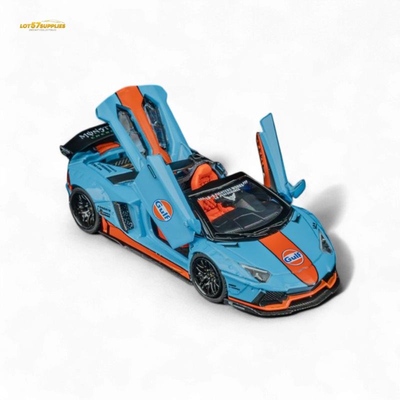 TPC Rhino Model RM 1/64 Lamborghini LP720-4 Roadster Wide-Body Modified – Gulf 1:64