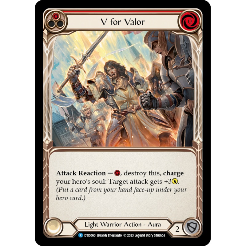 V for Valor (Red) [DTD060] (Dusk Till Dawn)  Rainbow Foil