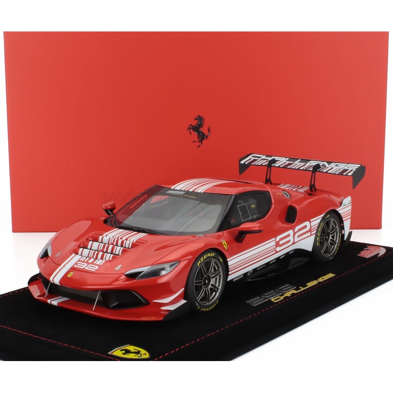FERRARI | 296 GT3 3.0L TWIN TURBO V6 CHALLENGE N 32 LAUNCH VERSION 2023 – CON VETRINA – WITH SHOWCASE