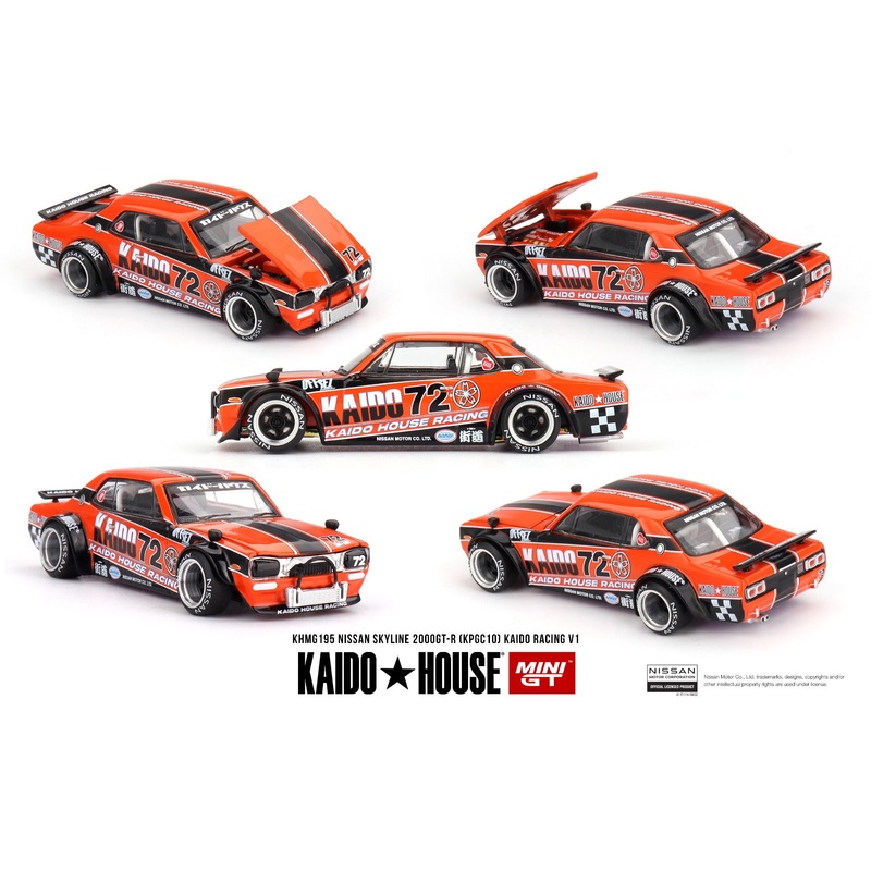 MINI GT X KAIDO HOUSE Nissan Skyline 2000GT-R (KPGC10) Kaido Racing V1 KHMG195