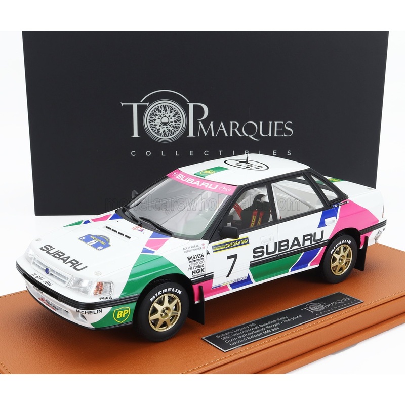 SUBARU | LEGACY RS N 7 2nd SWEDISH RALLY 1992 COLIN McRAE – DEREK RINGER – CON VETRINA – WITH SHOWCASE