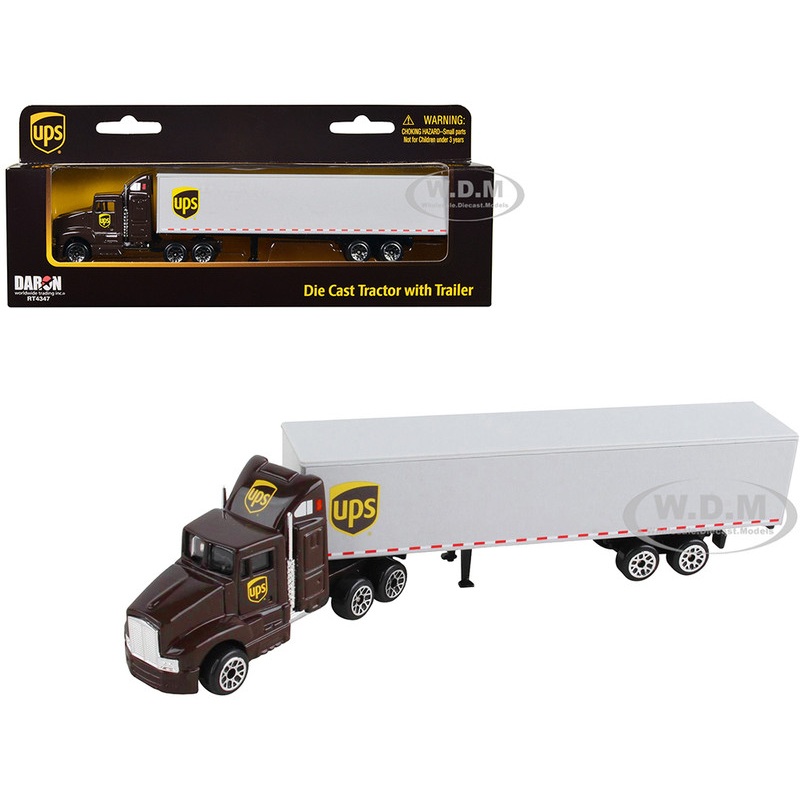 UPS Truck with Trailer Brown United Parcel Service Diecast Model by Daron
