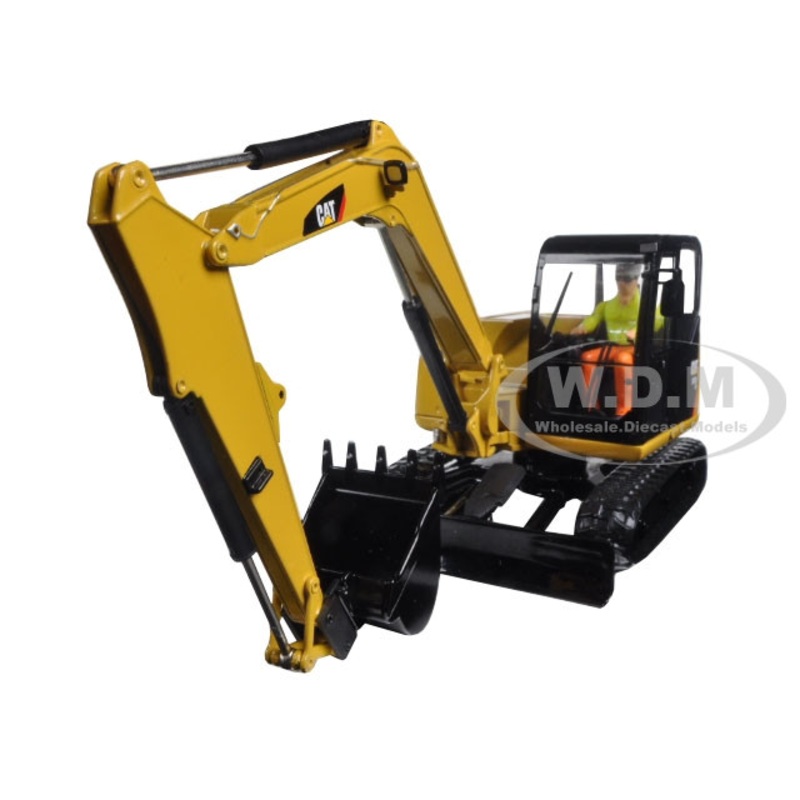 CAT Caterpillar 308E2 CR SB Mini Hydraulic Excavator with Working Tools and Operator High Line Series 1/32 Diecast Model by Diecast Masters