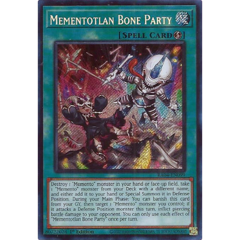 Mementotlan Bone Party [RA04-EN099] Secret Rare