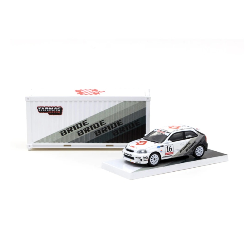 Tarmac Works 1/64 Honda Civic Type R EK9 BRIDE with Container – HOBBY64