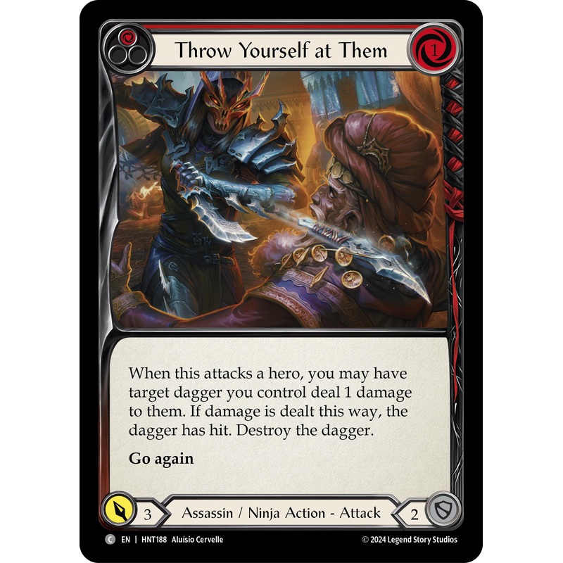 Throw Yourself at Them (Red) [HNT188] (The Hunted)  Rainbow Foil