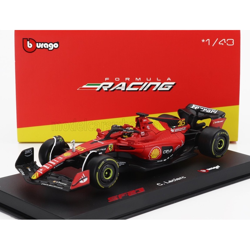 FERRARI | F1  SF-23 TEAM SCUDERIA FERRARI N 16 4th MONZA ITALY GP 2023 CHARLES LECLERC – WITH PILOT AND SHOWCASE