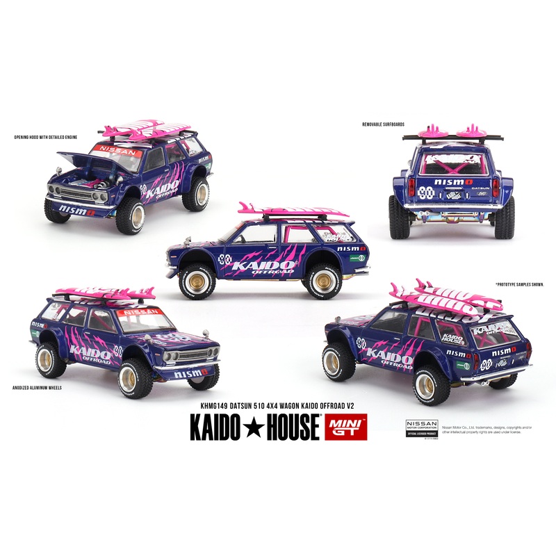 [ Kaido House x MINI GT ] Datsun 510 4×4 Wagon Kaido Offroad V2 KHMG149
