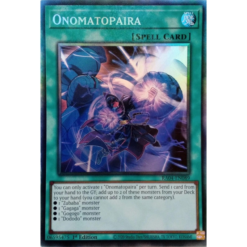 Onomatopaira [RA04-EN089] Prismatic Collector’s Rare