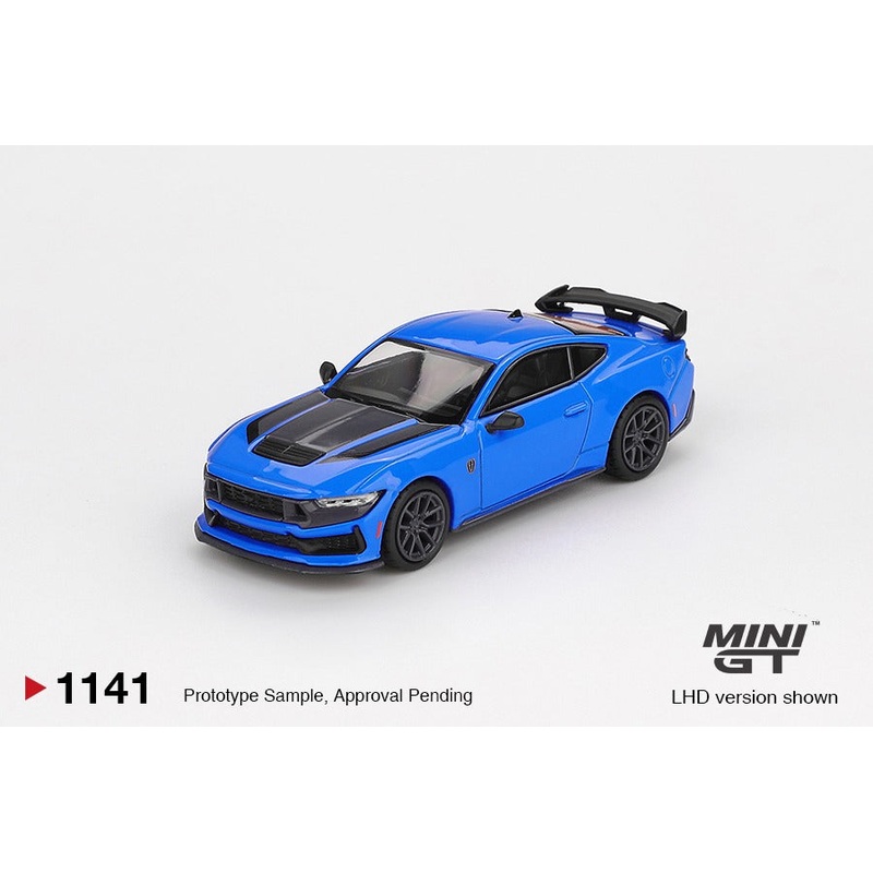 * PRE ORDER * MINI GT #1141 1/64 Ford Mustang Dark Horse 2024 Grabber Blue (RHD)