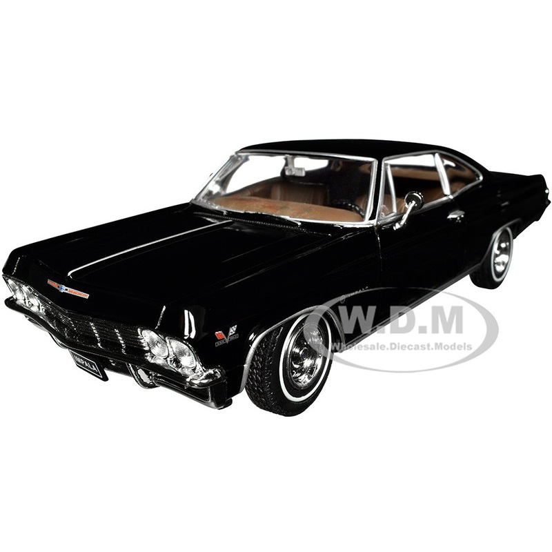 1965 Chevrolet Impala SS 396 Black with Brown Interior NEX Models 1/24 Diecast Model Car by Welly