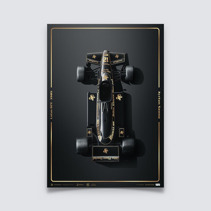 Lotus 97T – Ayrton Senna – Stunning Black – Estoril, 1985 – Collectors Edition Print