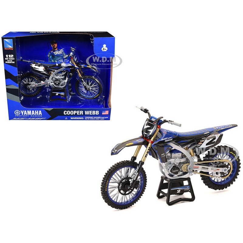 Yamaha YZ450F Motorcycle #2 Cooper Webb Yamaha Factory Racing 1/12 Diecast Model by New Ray
