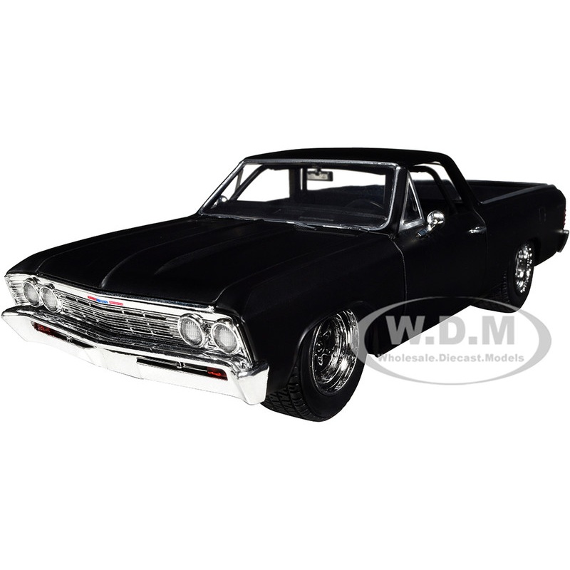 1967 Chevrolet El Camino Matt Black Fast & Furious Series 1/24 Diecast Model Car by Jada