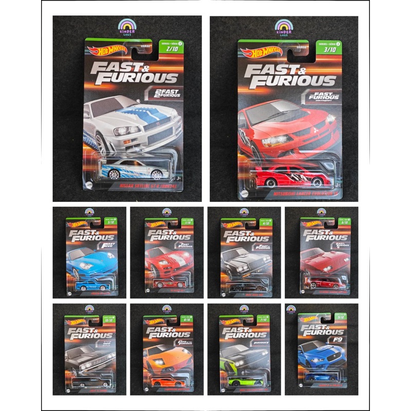 Hot Wheels Fast And Furious Series 2 Cars – Full Set of 10 Cars