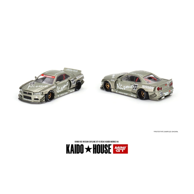 Nissan Skyline R34 GTR – Kaido Works V4 – 1:64 Scale Diecast Model – KaidoHouse
