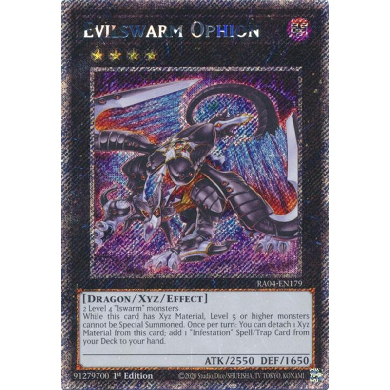 Evilswarm Ophion [RA04-EN179] Platinum Secret Rare