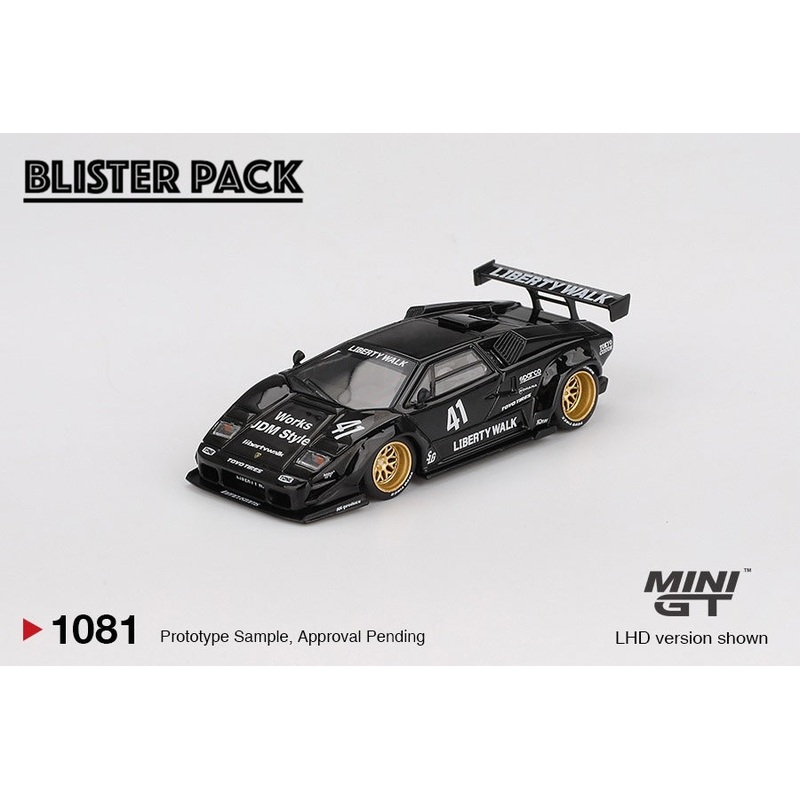 * PRE ORDER * MINI GT #1081 1/64 Lamborghini Countach LB-WORKS Black ( LHD ) – BLISTER PACK
