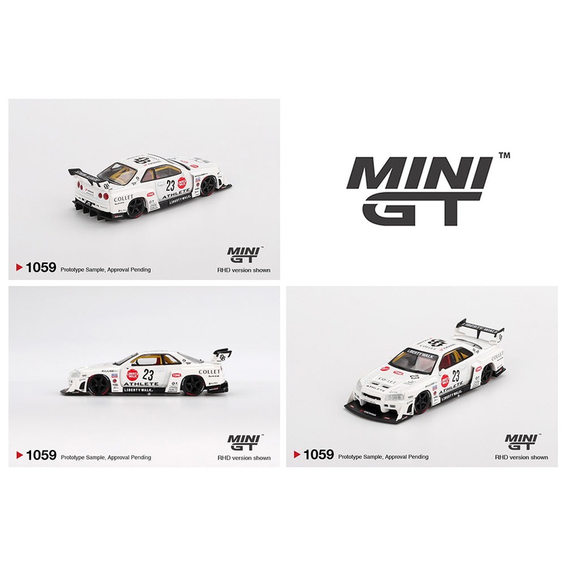 *PREORDER* MINI GT 1:64 Nissan LB-ER34 Super Silhouette ATHLETE/COLLET in White