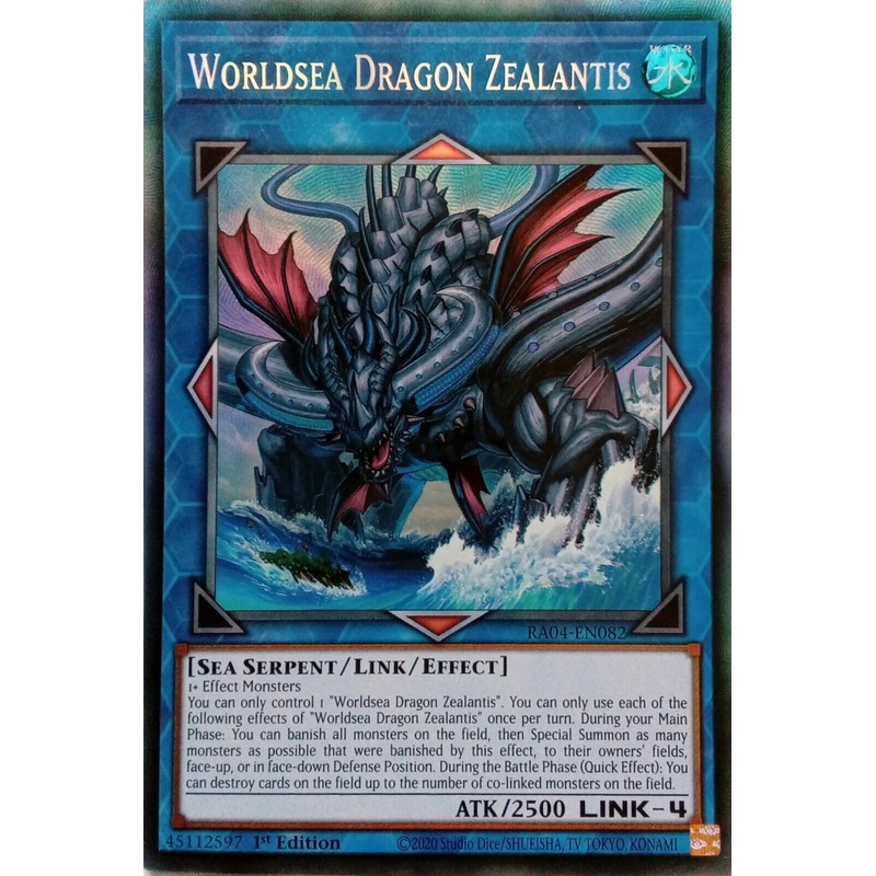 Worldsea Dragon Zealantis [RA04-EN082] Prismatic Collector’s Rare