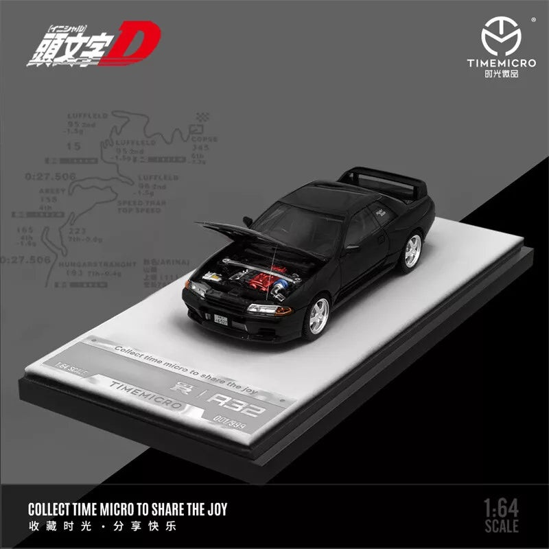 TIMEMICRO TM 1/64 NISSAN SKYLINE BNR (R32) BLACK