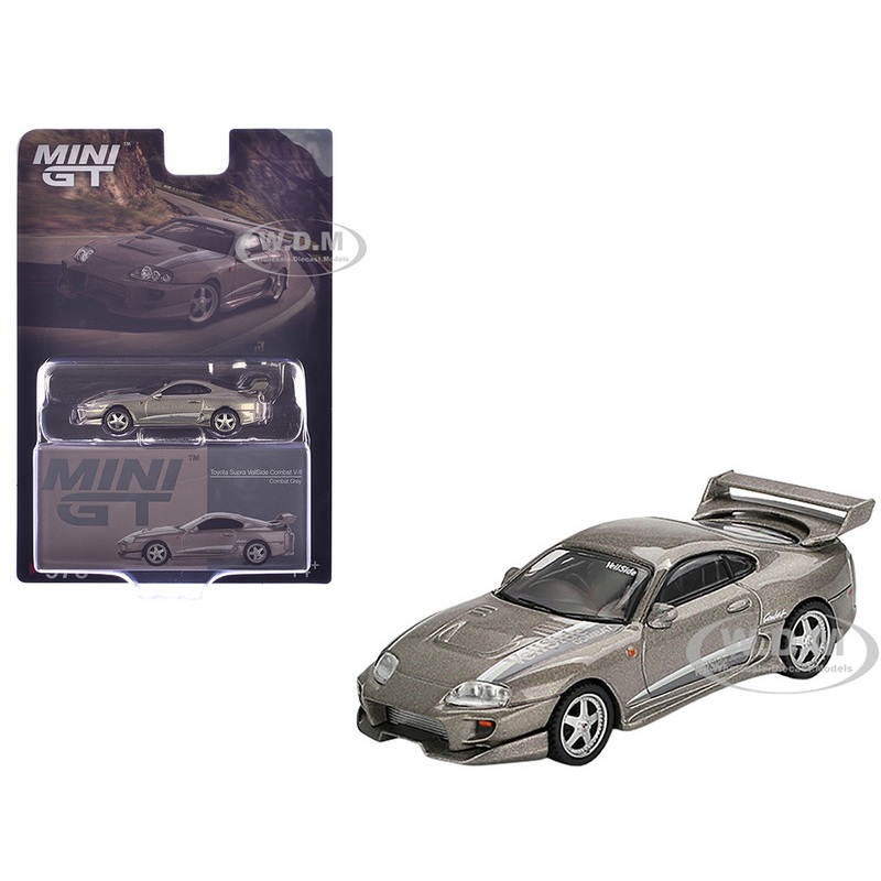 Toyota Supra VeilSide Combat V-II Combat Gray Metallic Limited Edition 1/64 Diecast Model Car by Mini GT