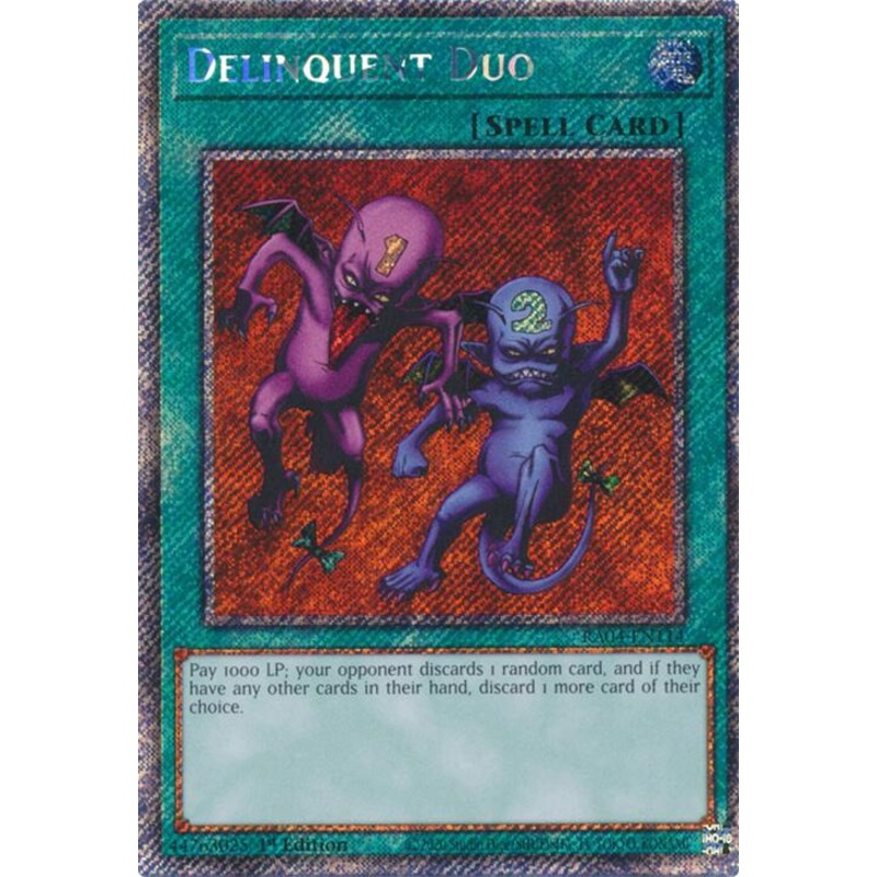 Delinquent Duo [RA04-EN114] Platinum Secret Rare