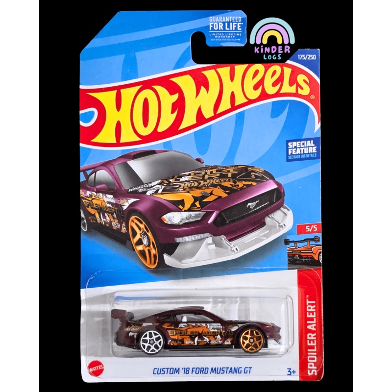 Hot Wheels Custom 2018 Ford Mustang GT – Spoiler Alert (Imported)