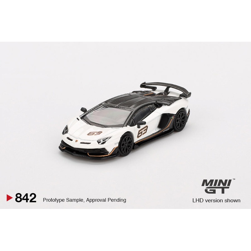 Mini GT 1:64 Lamborghini Aventador SVJ 63 Bianco Asopo (MGT00842-CH)