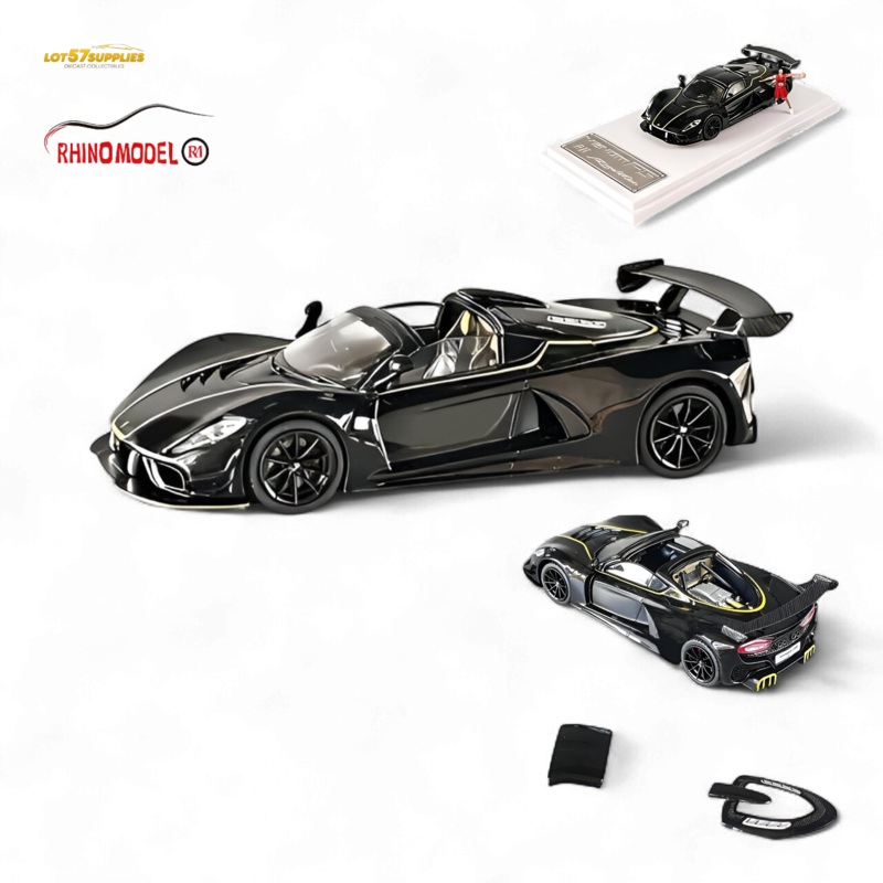 (Pre-Order) Rhino Model RM Hennessey Venom F5 – Black 1:64
