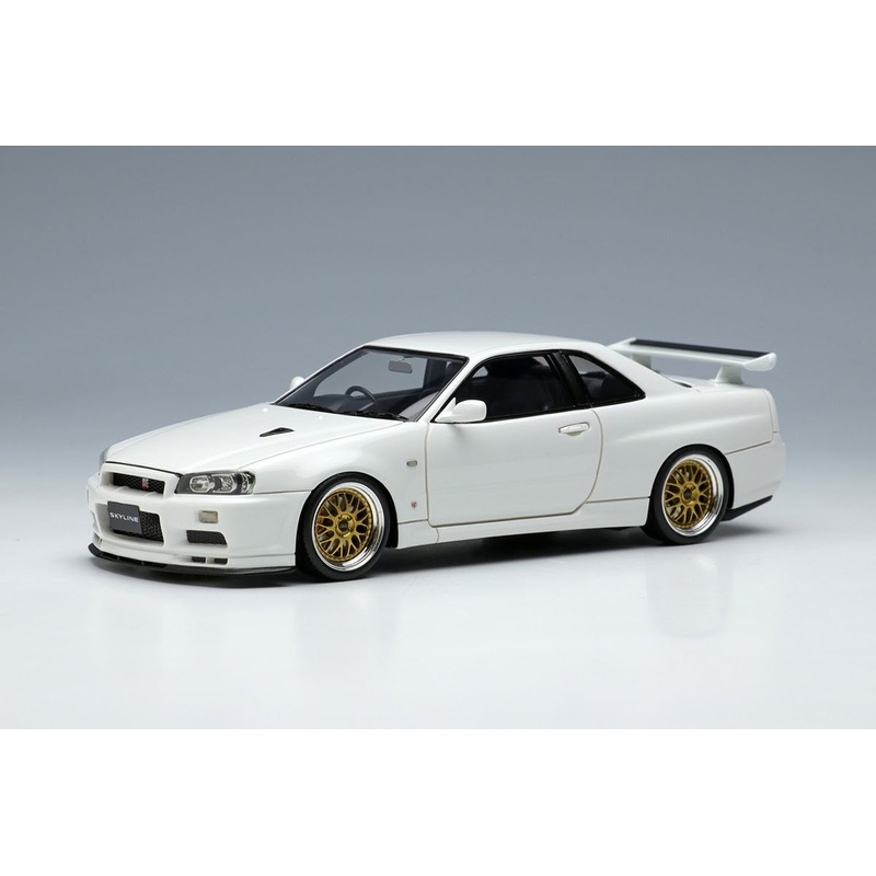 *PREORDER* Make Up Co., Ltd / Eidolon 1:43 Nissan Skyline GT-R (BNR34) V-spec II 2000 (BBS LM Wheel) in White