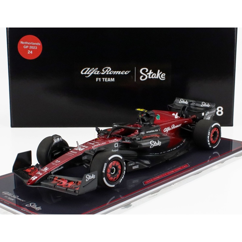ALFA ROMEO | F1  C43 TEAM STAKE N 24 DUTCH NETHERLANDS GP 2023 ZHOU GUANYU – CON VETRINA – WITH SHOWCASE