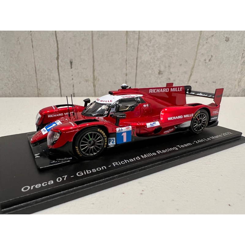 Oreca 07 – Gibson No.1 Richard Mille Racing Team – 24H Le Mans 2022 – L. Wadoux – S. Ogier – C. Milesi – 1:43 Scale Resin Model Car – Spark