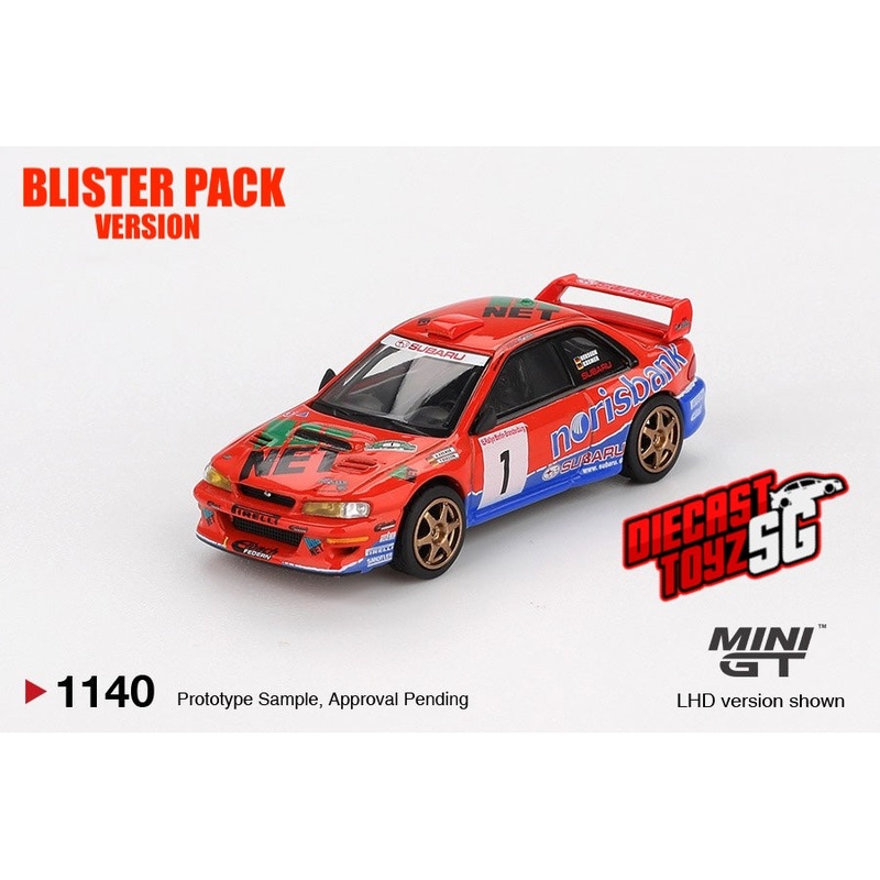 * PRE ORDER * MINI GT #1140 1/64 Subaru Impreza WRC97 #1 1999 DRM Champion (LHD) – BLISTER PACK