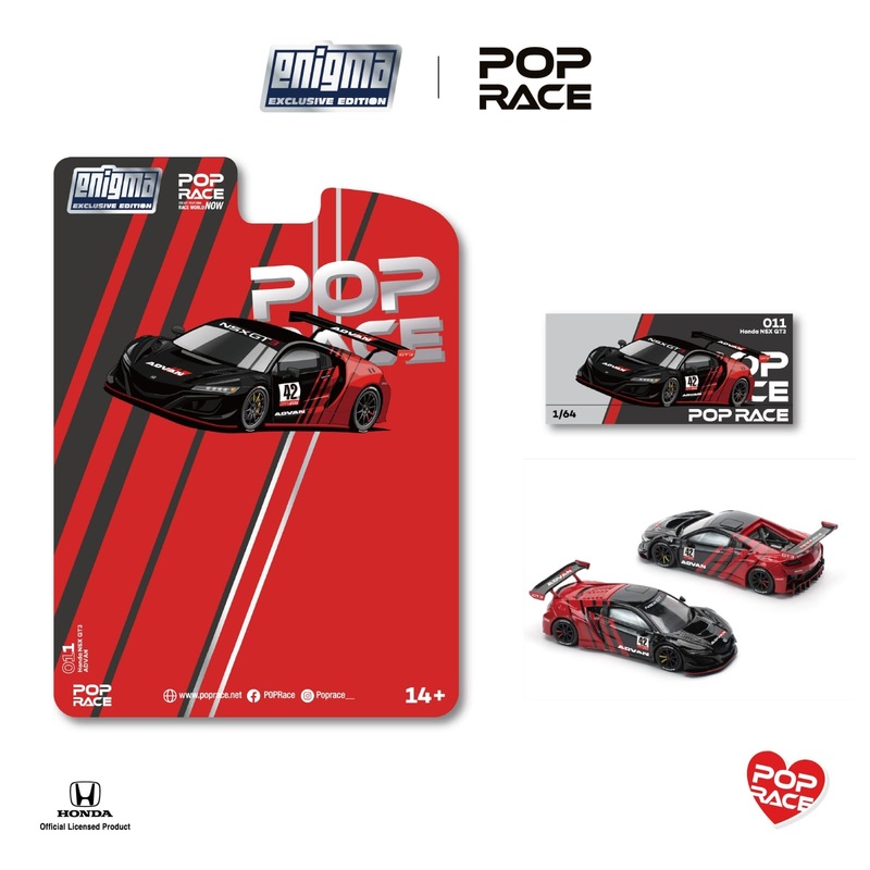 * PRE ORDER * Pop Race x Enigma Honda NSX GT3 EVO22 – ADVAN (PRE011) Blister Card Version