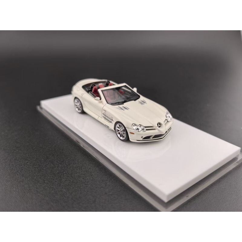 [Premium Resin Model] JG 1:64 Mercedes-Benz SLR McLaren Roadster Convertible White in Premium Box Packaging