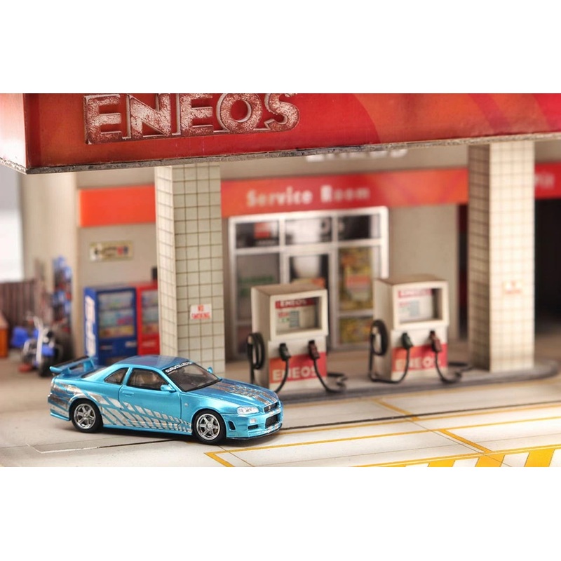 Stance Hunters 1/64 Nissan Skyline GTR R34 Chrome Blue