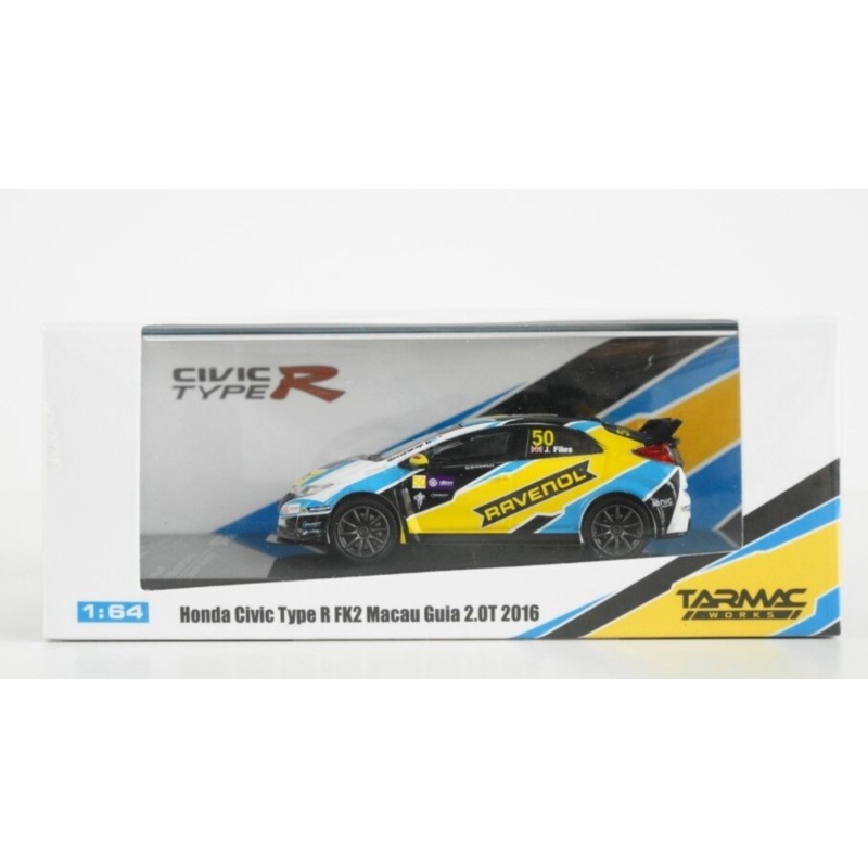 TARMAC WORKS 1:64 HONDA CIVIC TYPE R FK2 MACAU GUIA 2.0T 2016 JOSH FILES