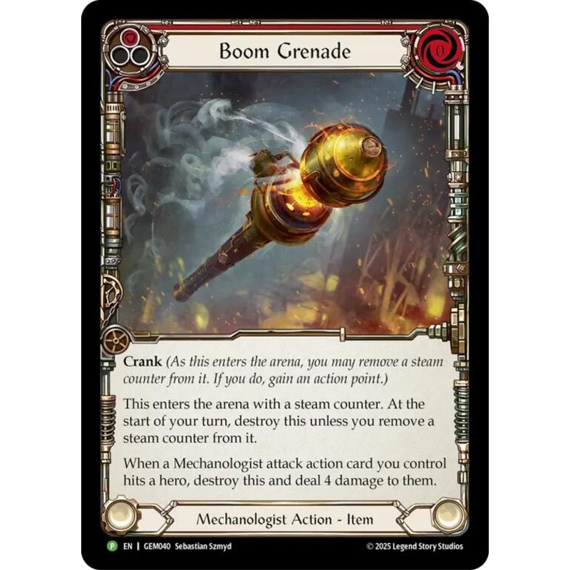 Boom Grenade (Red) [GEM040] (GEM Pack 2)  Cold Foil