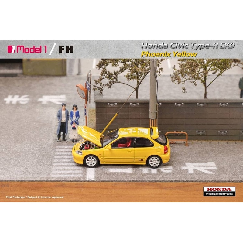 Focal Horizon 1/64 Honda Civic Type-R EK9 Phoenix Yellow Color