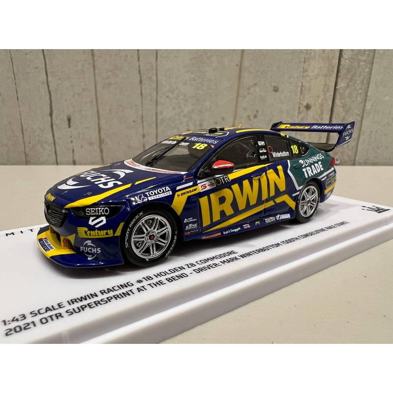 Mark Winterbottom (500th Consecutive Race Start) 1:43 IRWIN Racing #18 Holden ZB Commodore – 2021 OTR SuperSprint At The Bend
