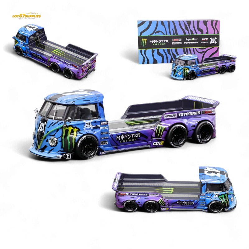 (Pre-Order) liberty 64 VW Trailer – Monster Livery 1:64