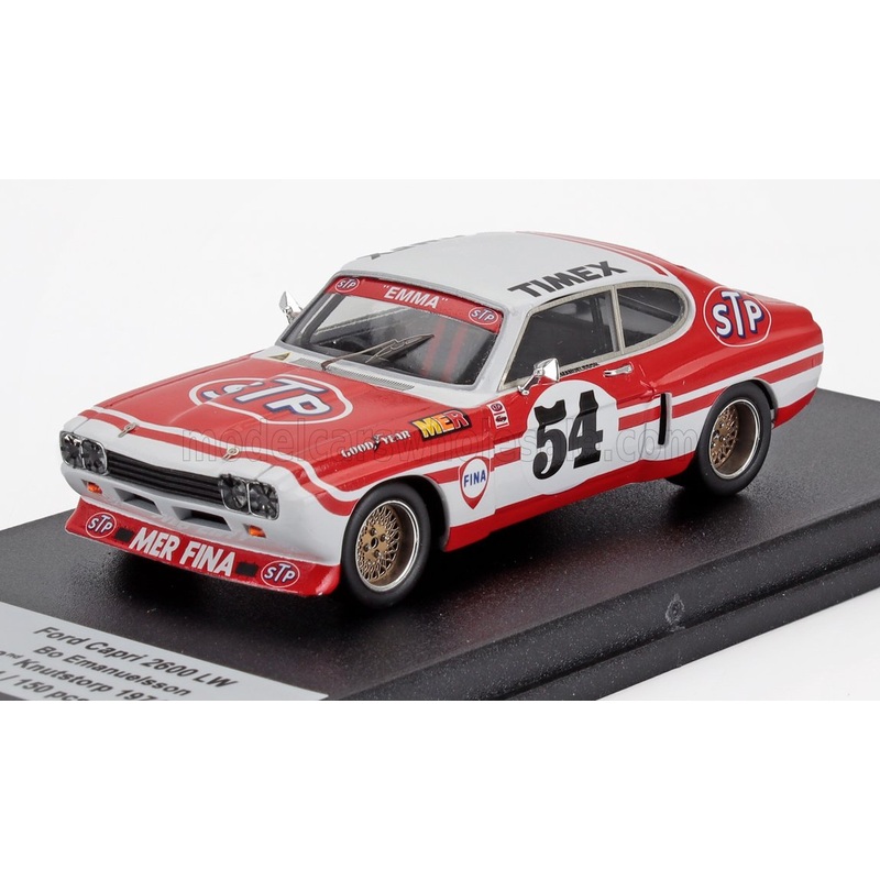 TROFEU – 1/43 – FORD ENGLAND – CAPRI 2600 LW N 54 2nd KNUTSTORP RACE 1974 BO EMANUELSSON – WHITE RED