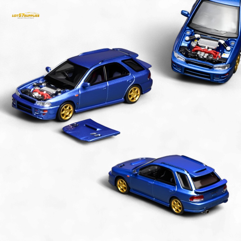 (Pre-Order) Motorhelix Subaru Impreza Wagon WRX STi Version VI – Rally Blue 1:64