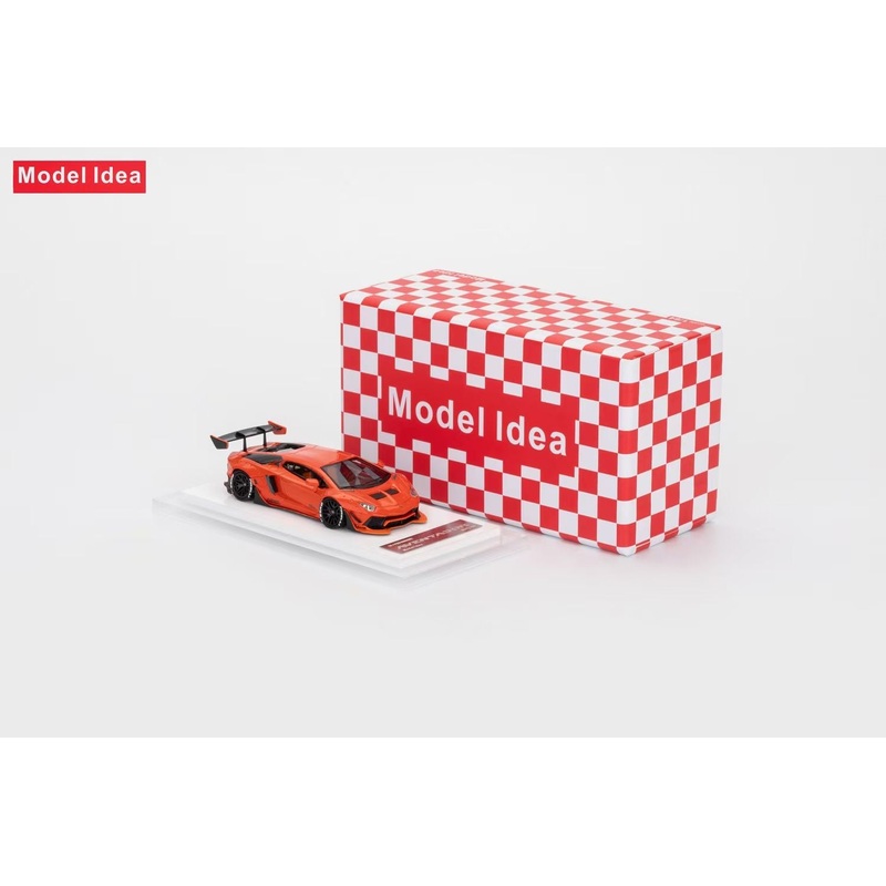 [Premium Resin Model] Model Idea 1:64 Lamborghini Aventador LP700-4 LWBK Liberty Walk 2.0 Wide Body Custom Arancio Apodis Orange