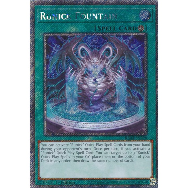 Runick Fountain [RA04-EN296] Platinum Secret Rare