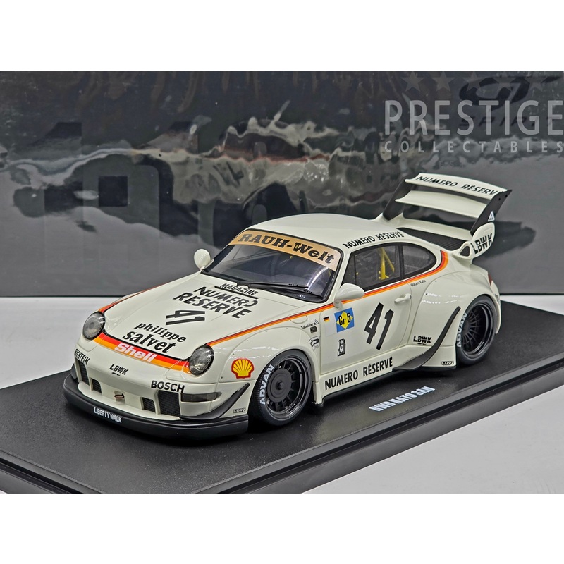 GT Spirit 1993 Porsche 911 RWB Rauh Welt Begriff Kato-San #41 White 1:18 – New