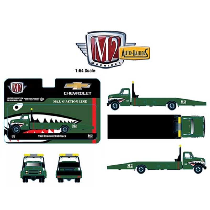 * PRE ORDER * M2 Machines 1:64 Auto Hauler Hobby Exclusive 1968 Chevrolet C60 Flatbed Truck MAJ.G Action Line