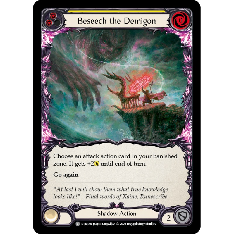 Beseech the Demigon (Yellow) [DTD188] (Dusk Till Dawn)