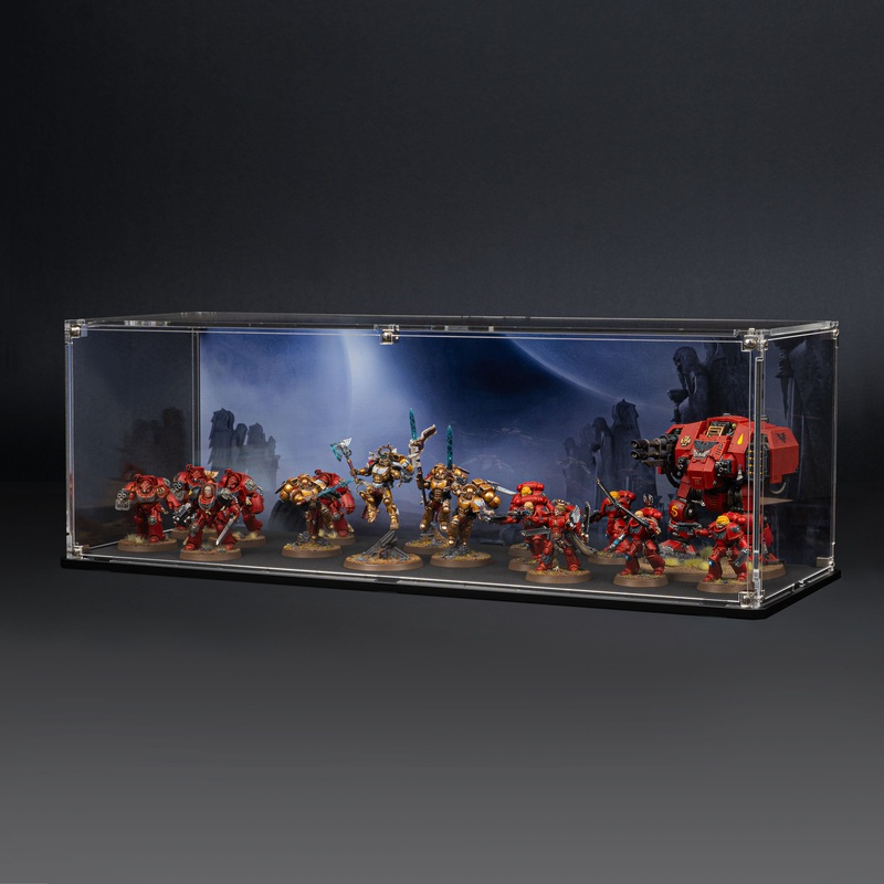 Display Case for Warhammer Army with Angels of Death Background